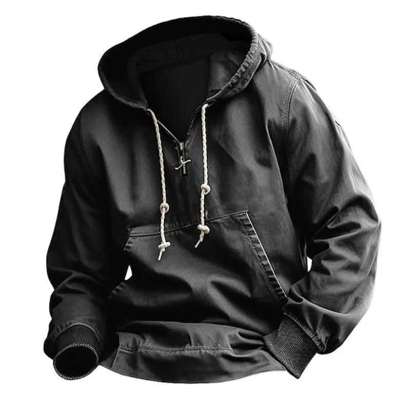 Men's Casual Solid Color Hooded Sweatshirt 55842088X sold by Manly