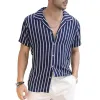 Men's Summer Beach Casual Striped Shirt 58786178X sold by Manly