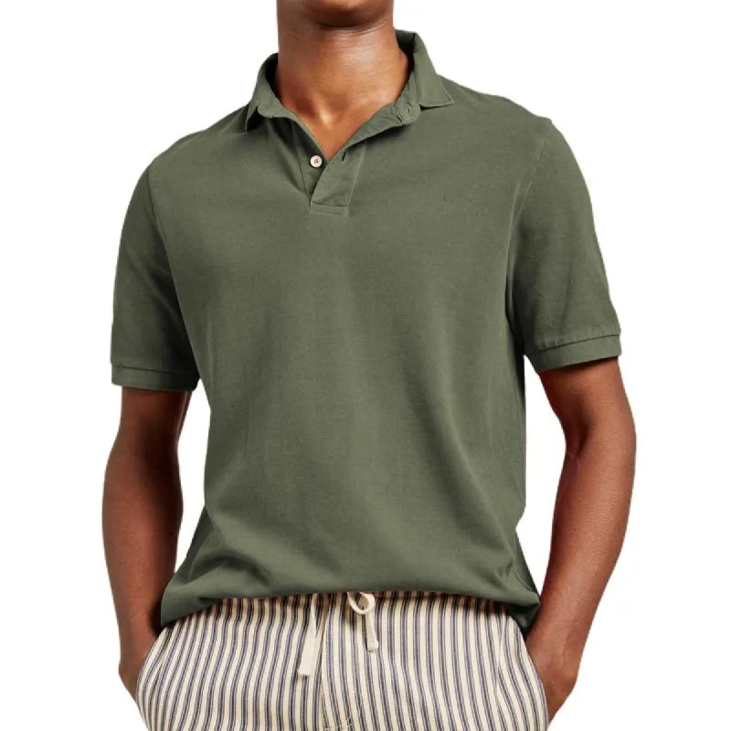 Men's Casual Solid Color Lapel Short Sleeve POLO Shirt 43291384X made by Manly