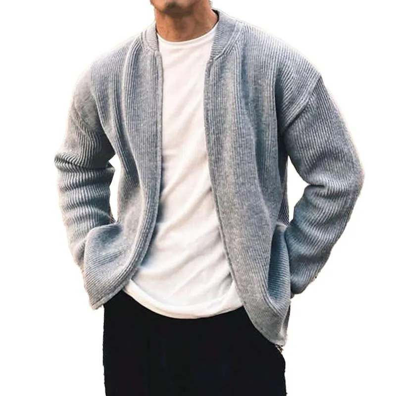 Men's Casual Loose Solid Knit Cardigan 25310549Y sold by Manly