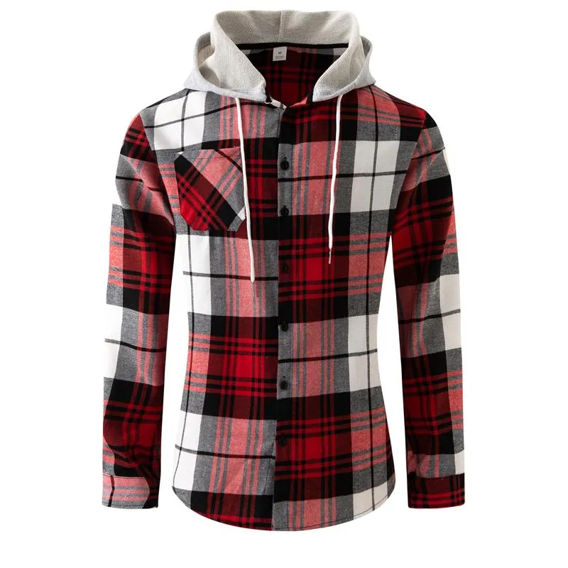 Men's Plaid Flannel Hooded Casual Jacket 11828563X sold by Manly product image thumbnail 2
