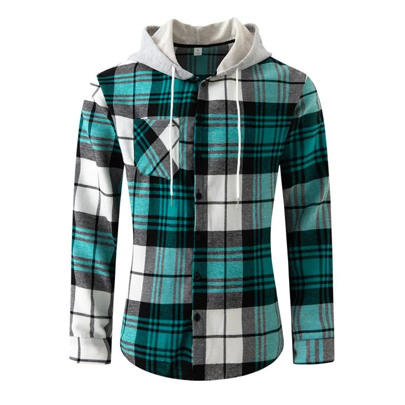 Men's Plaid Flannel Hooded Casual Jacket 11828563X sold by Manly product image thumbnail 4