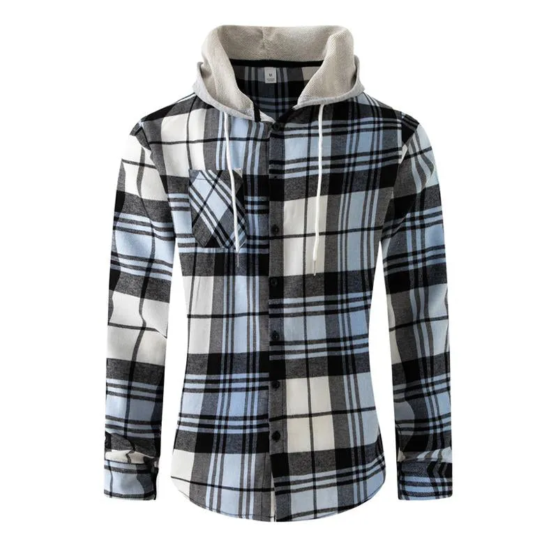 Men's Plaid Flannel Hooded Casual Jacket 11828563X sold by Manly product image thumbnail 5