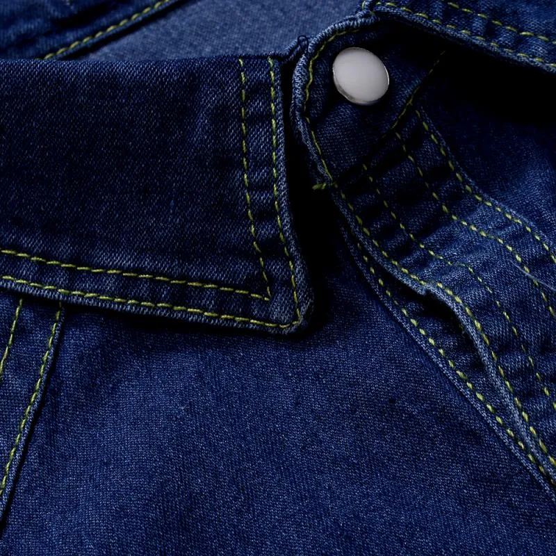 Men's Casual Lapel Gradient Denim Long Sleeve Shirt 00626509M sold by Manly product image thumbnail 5