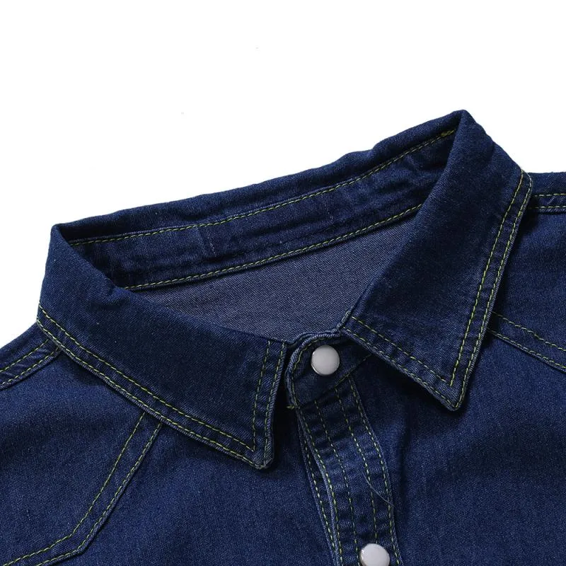 Men's Casual Lapel Gradient Denim Long Sleeve Shirt 00626509M sold by Manly product image thumbnail 4