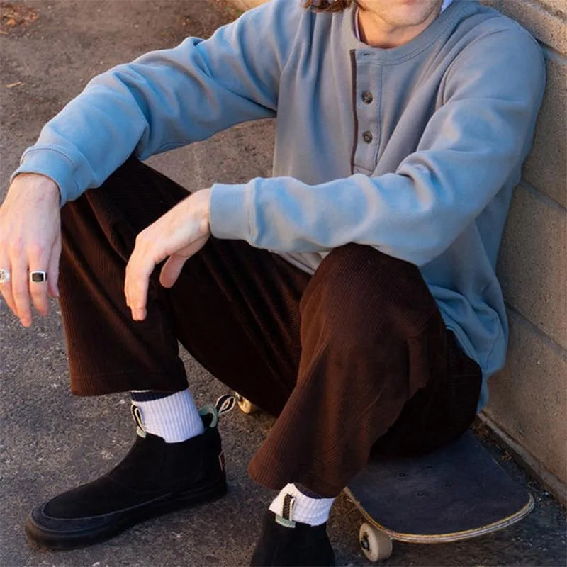 Men's Casual Henley Collar Solid Color Sweat Absorbing Breathable Long Sleeve T-Shirt 06455112M sold by Manly product image thumbnail 2