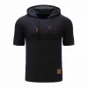 Men's Casual Hooded Knit Short Sleeve T-Shirt 79682427M sold by Manly