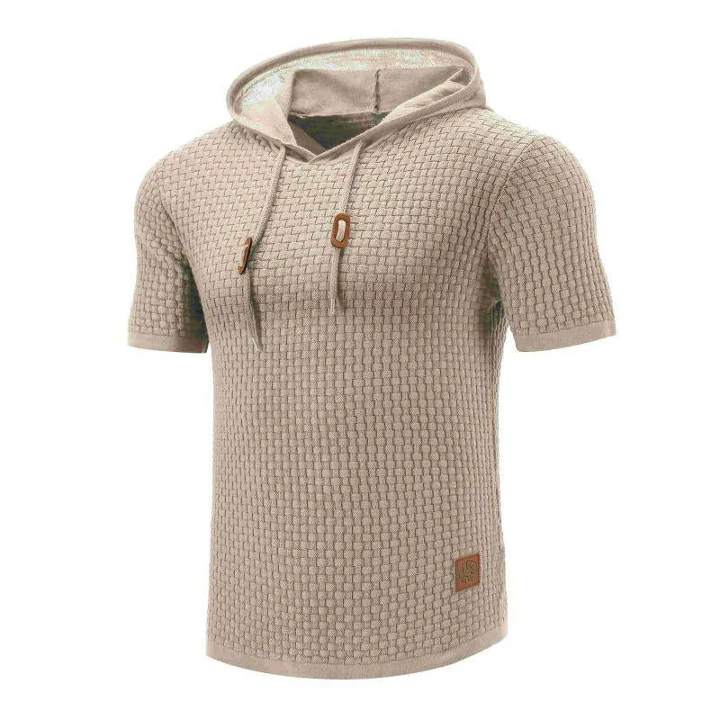 Men's Casual Hooded Knit Short Sleeve T-Shirt 79682427M sold by Manly product image thumbnail 2