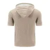 Men's Casual Hooded Knit Short Sleeve T-Shirt 79682427M sold by Manly