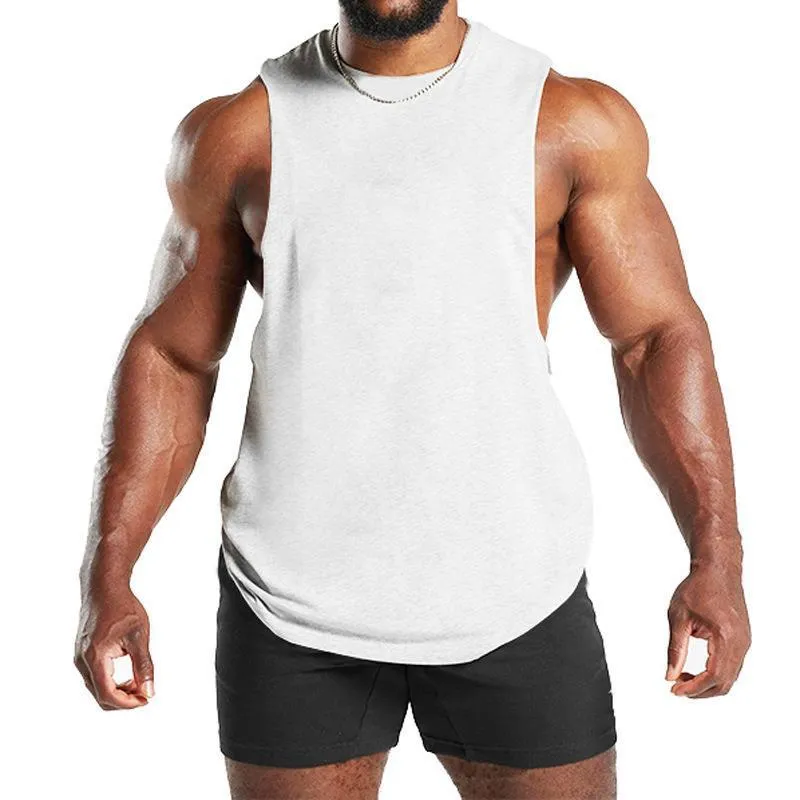 Men's Solid Loose Sleeveless Sports Fitness Tank Top 56829960Z sold by Manly