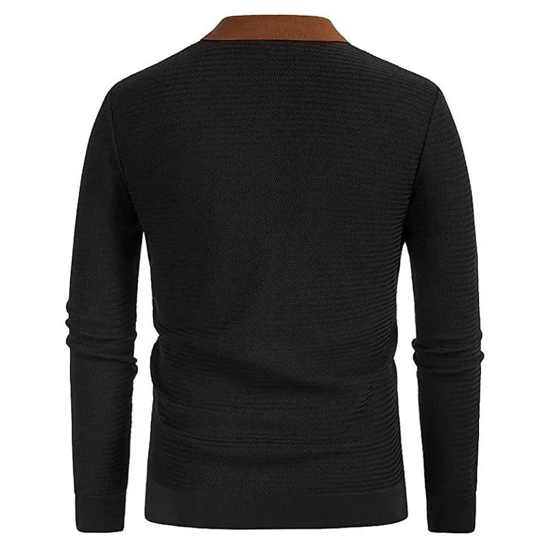 Men's Long Sleeve Striped Knit Cardigan Jacket 81152449X sold by Manly product image thumbnail 4