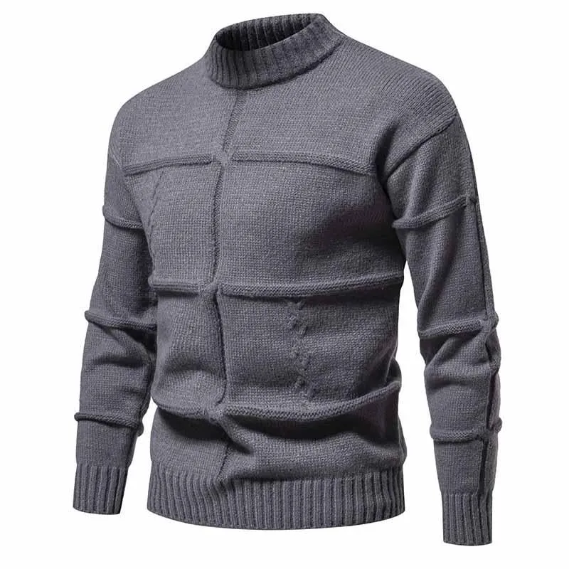 Men's Simple Solid Color Knitted Crew Neck Sweater 47382354X sold by Manly product image thumbnail 2