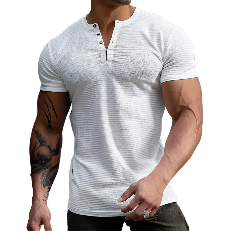 Men's Casual Simple Solid Color T-shirt 74250208TO sold by Manly