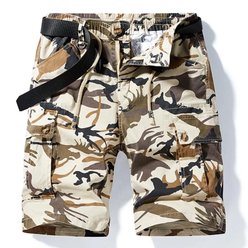 Men's Camouflage Loose Multi-Pocket Cargo Shorts (Belt Not Included) 67229347Y sold by Manly