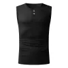 Men's Buttons Sleeveless Sports Casual Tank Top 93982877Z sold by Manly
