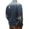 Men's Denim Ripped Lapel Jacket 53438128X sold by Manly