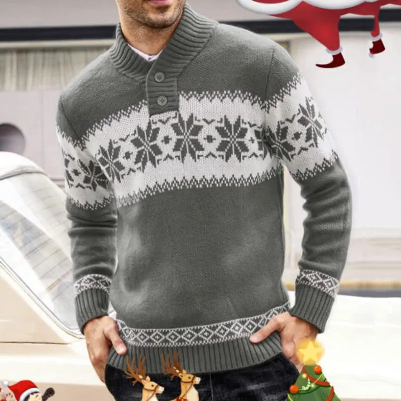 Men's Christmas Jacquard Long Sleeve Sweater 64890812X sold by Manly product image thumbnail 2