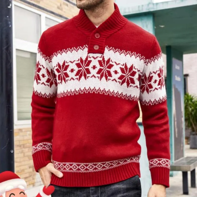 Men's Christmas Jacquard Long Sleeve Sweater 64890812X sold by Manly product image thumbnail 4