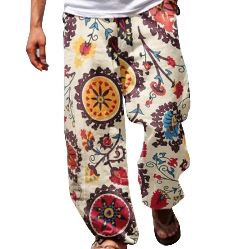 Men's Vintage Loose Printed Drawstring Pants 02559050Y sold by Manly
