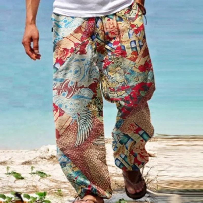 Men's Vintage Loose Printed Drawstring Pants 02559050Y sold by Manly product image thumbnail 3