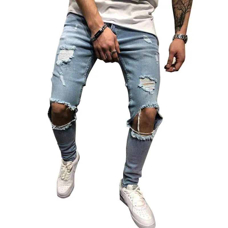 Men's Casual Ripped Jeans 62746417Y sold by Manly