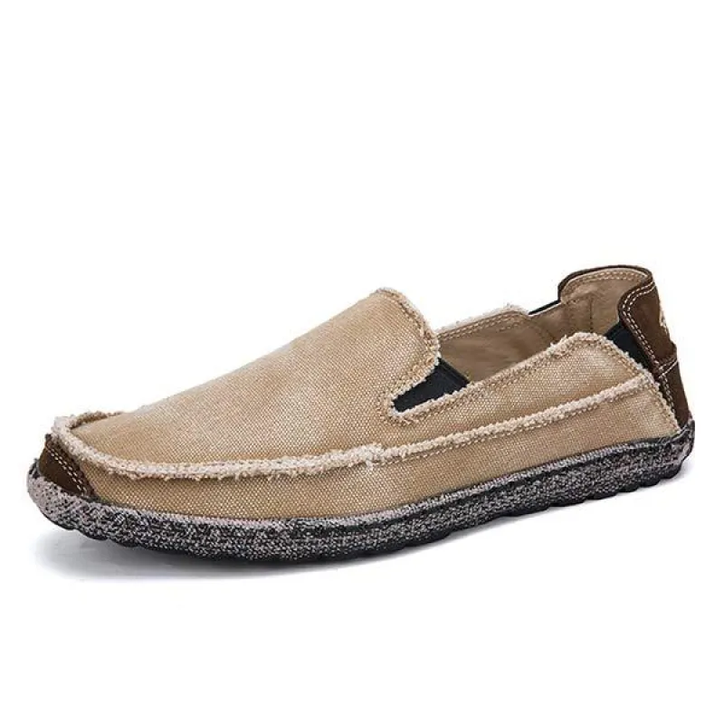 MEN'S WASHED DENIM CANVAS BREATHABLE CASUAL SHOES 14309547 sold by Manly