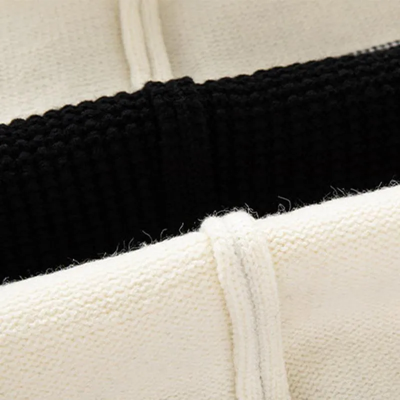 Men's Casual Contrast Color Striped Polo Collar Long Sleeve Loose Sweater 13307346M sold by Manly product image thumbnail 5