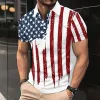Men's Flag Graffiti Print Short-sleeved T-shirt 76127753X sold by Manly