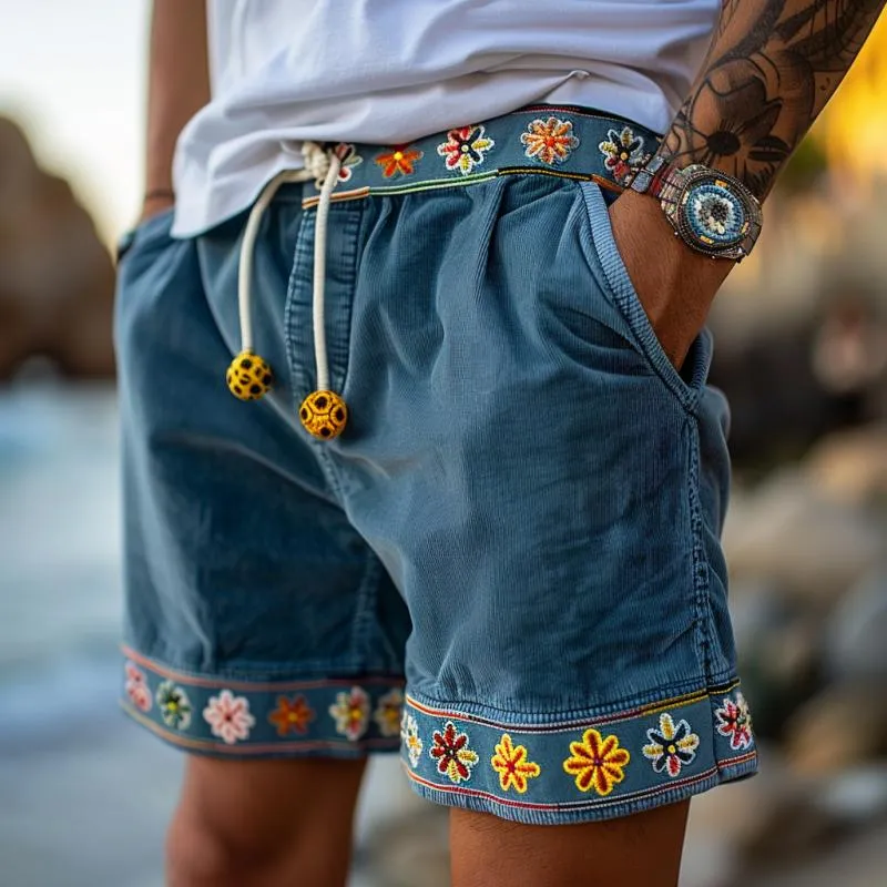 Men's Retro Ethnic Loose Holiday Shorts 53942765M sold by Manly product image thumbnail 3