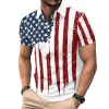 Men's Flag Graffiti Print Short-sleeved T-shirt 76127753X sold by Manly