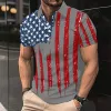 Men's Flag Graffiti Print Short-sleeved T-shirt 76127753X sold by Manly