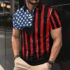 Men's Flag Graffiti Print Short-sleeved T-shirt 76127753X sold by Manly