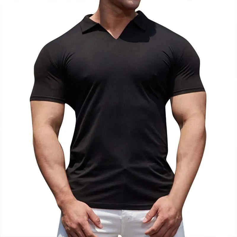 Men's Casual Plain Short Sleeve Polo Shirt 59887900M sold by Manly
