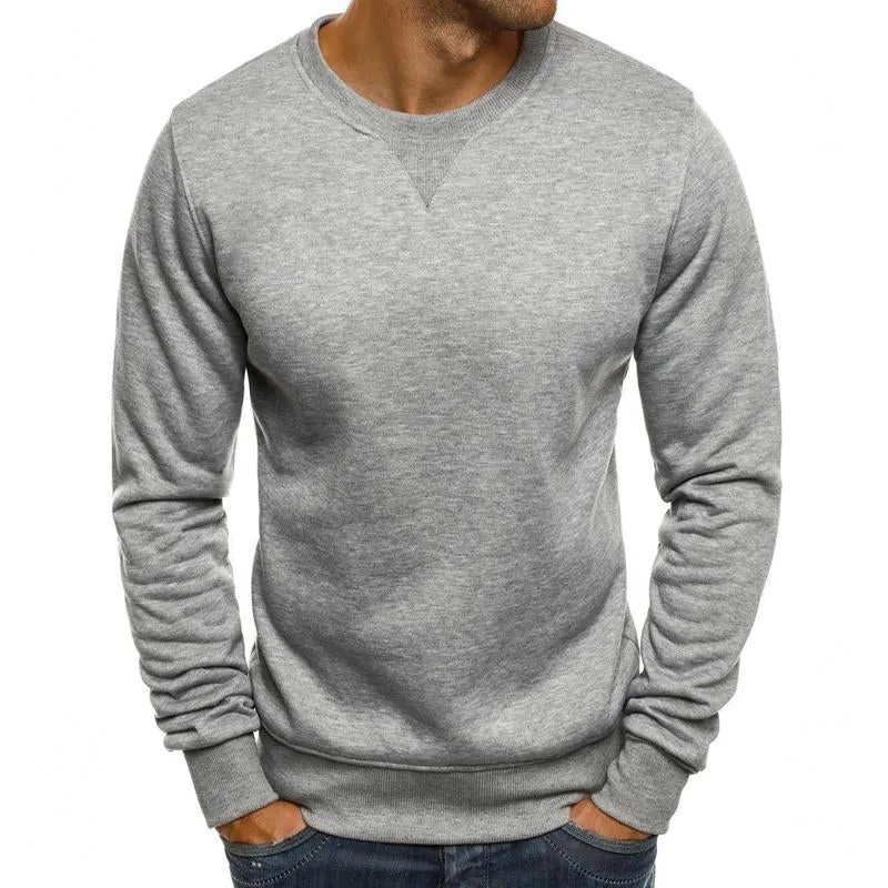 Men's Pullover Long Sleeve Casual Solid Color Sports Sweatshirt 52763488X sold by Manly product image thumbnail 3