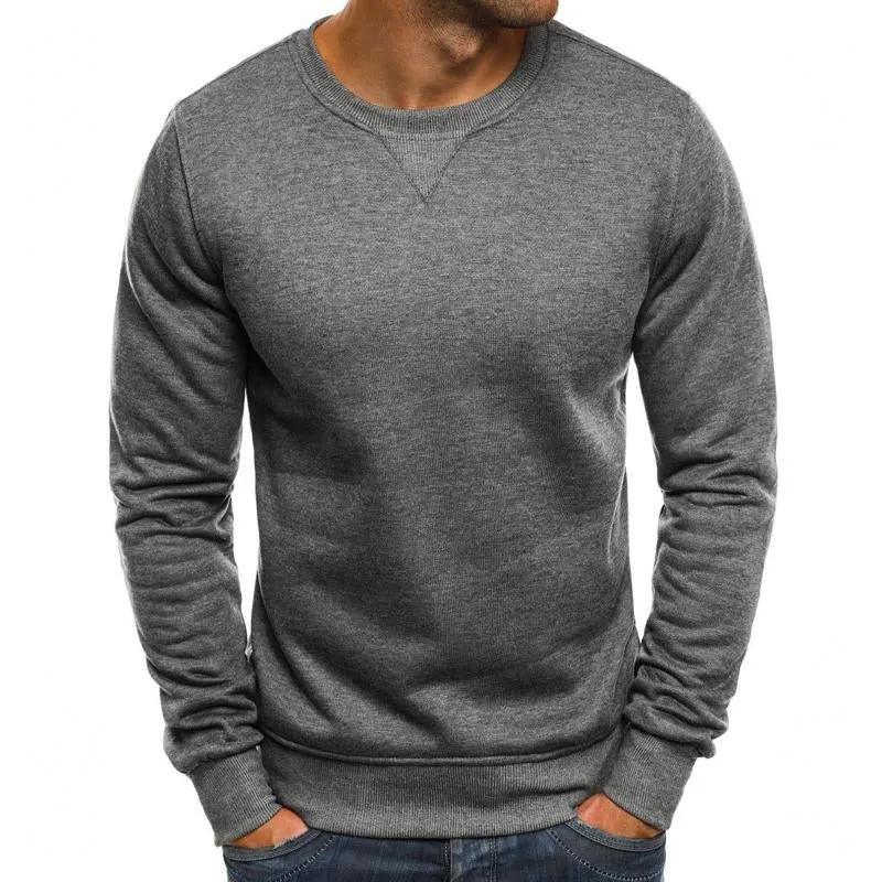 Men's Pullover Long Sleeve Casual Solid Color Sports Sweatshirt 52763488X sold by Manly product image thumbnail 2