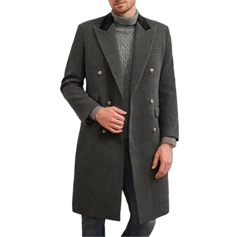 Men's Casual Colorblock Mid-length Coat 47309055X sold by Manly
