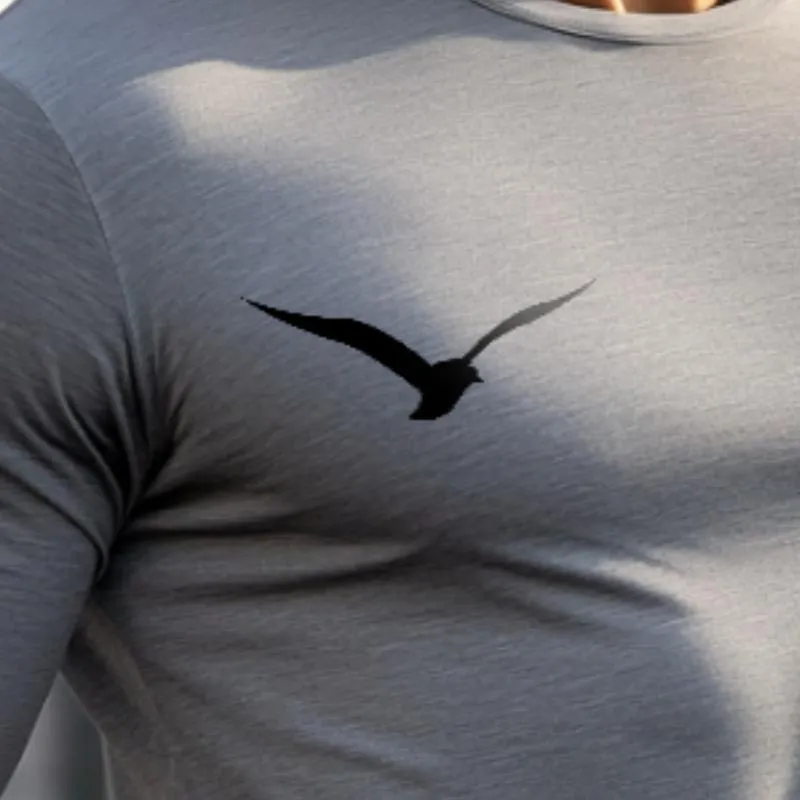 Men's Retro Casual Seagull Print Long Sleeve T-Shirt 49608755TO sold by Manly product image thumbnail 3