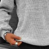 Men's Vintage Solid Color V Neck Long Sleeve Knitted Sweater 53688615X sold by Manly