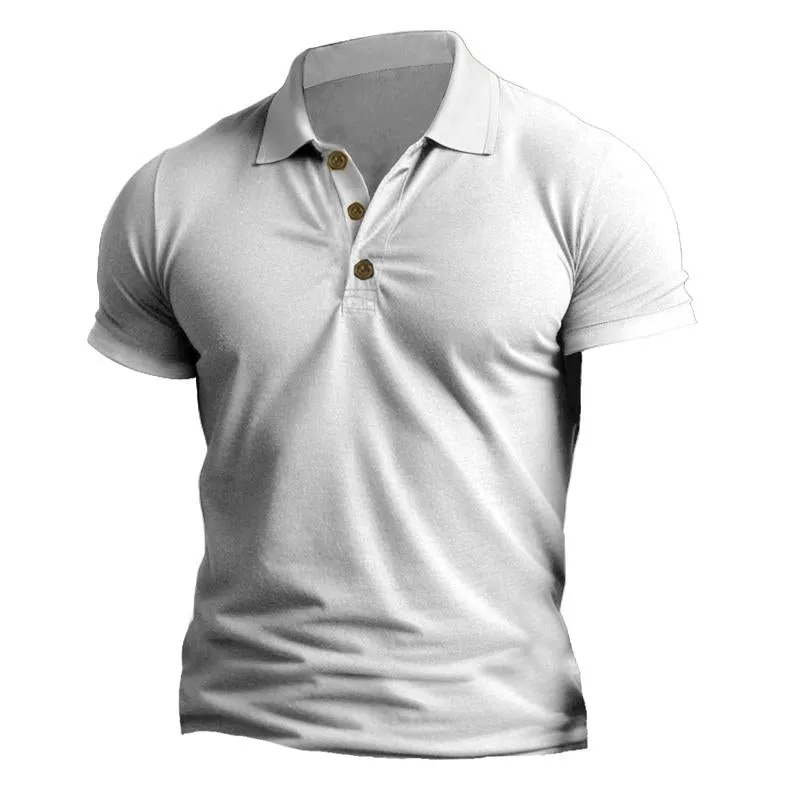 Men's Golf Solid Color Short Sleeve POLO Shirt 02744629X sold by Manly