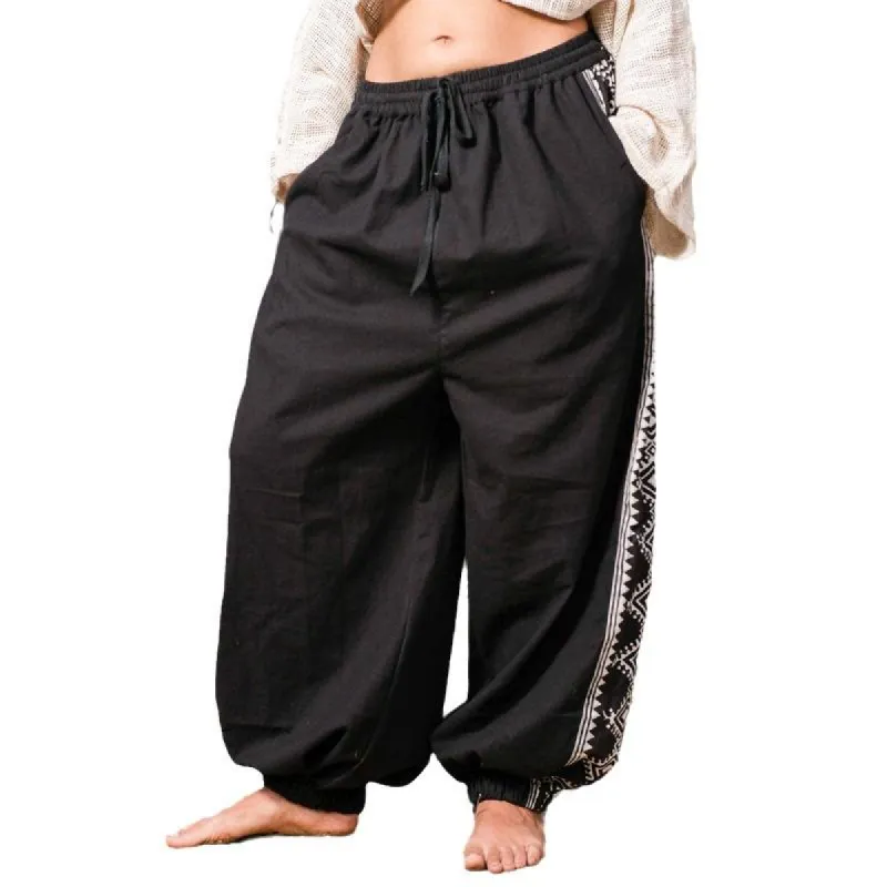 Men's Ethnic Pattern Printed Elastic Waist Cinch Trousers 17456567Z sold by Manly