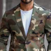 Men's Retro Camouflage Notch Lapel Single Breasted Casual Blazer 86031799Z sold by Manly