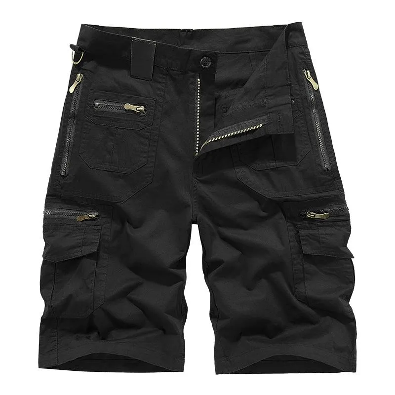 Men's Casual Outdoor Multi-Pocket Cotton Washed Cargo Shorts 92080038M sold by Manly product image thumbnail 5