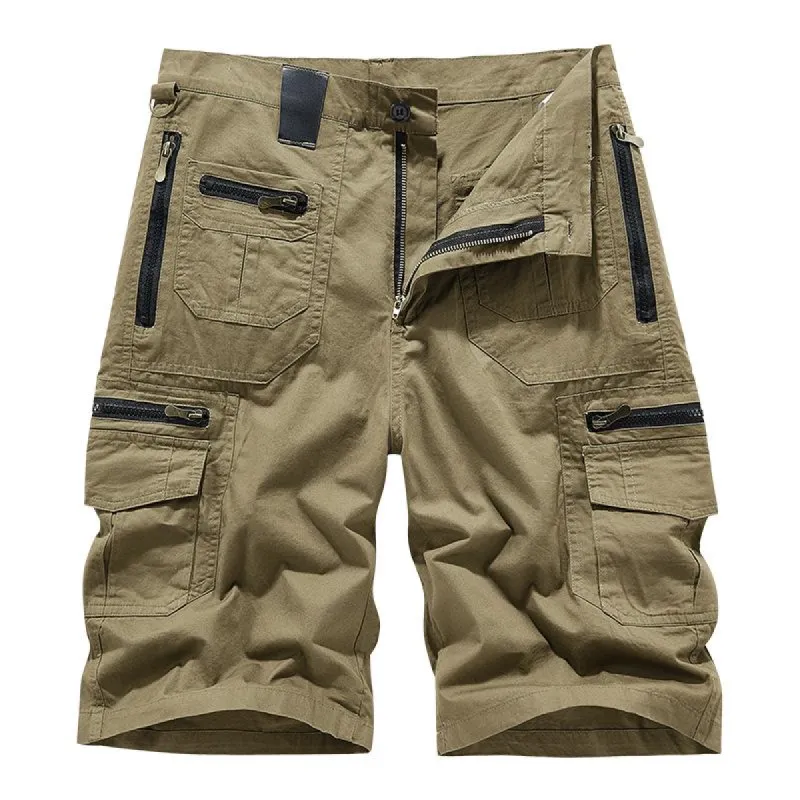 Men's Casual Outdoor Multi-Pocket Cotton Washed Cargo Shorts 92080038M sold by Manly