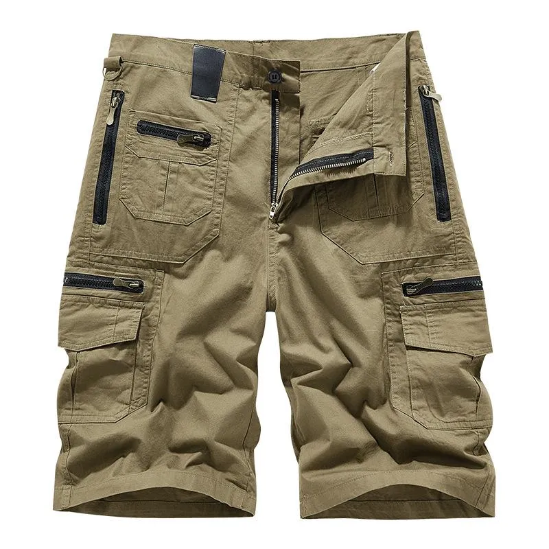 Men's Casual Outdoor Multi-Pocket Cotton Washed Cargo Shorts 92080038M sold by Manly