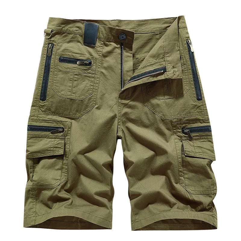Men's Casual Outdoor Multi-Pocket Cotton Washed Cargo Shorts 92080038M sold by Manly product image thumbnail 3