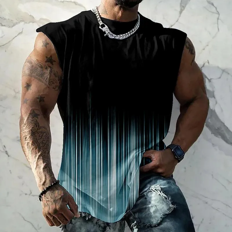 Men's Gradient Print Sleeveless Tank Top 58849912Z sold by Manly product image thumbnail 5