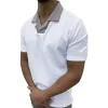 Men's Color Block Printed Short Sleeve Polo Shirt 27940405Y sold by Manly