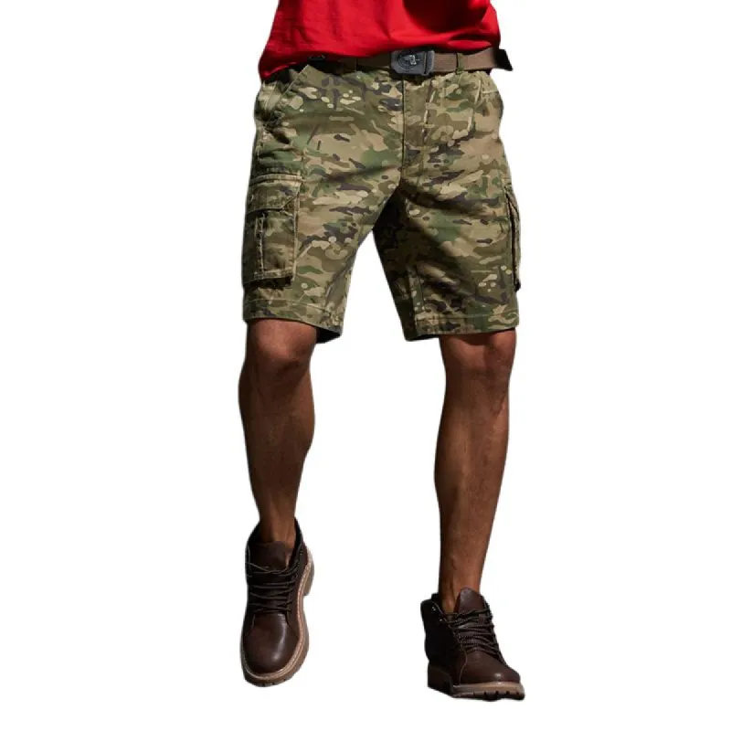 Men's Camo Straight Multi-Pocket Cargo Shorts 09275236Z sold by Manly