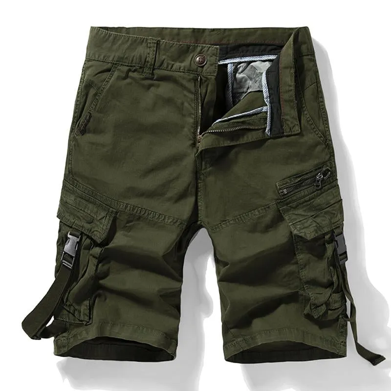 Men's Casual Cotton Multi-pocket Straight-leg Cargo Shorts 93297194M sold by Manly product image thumbnail 4