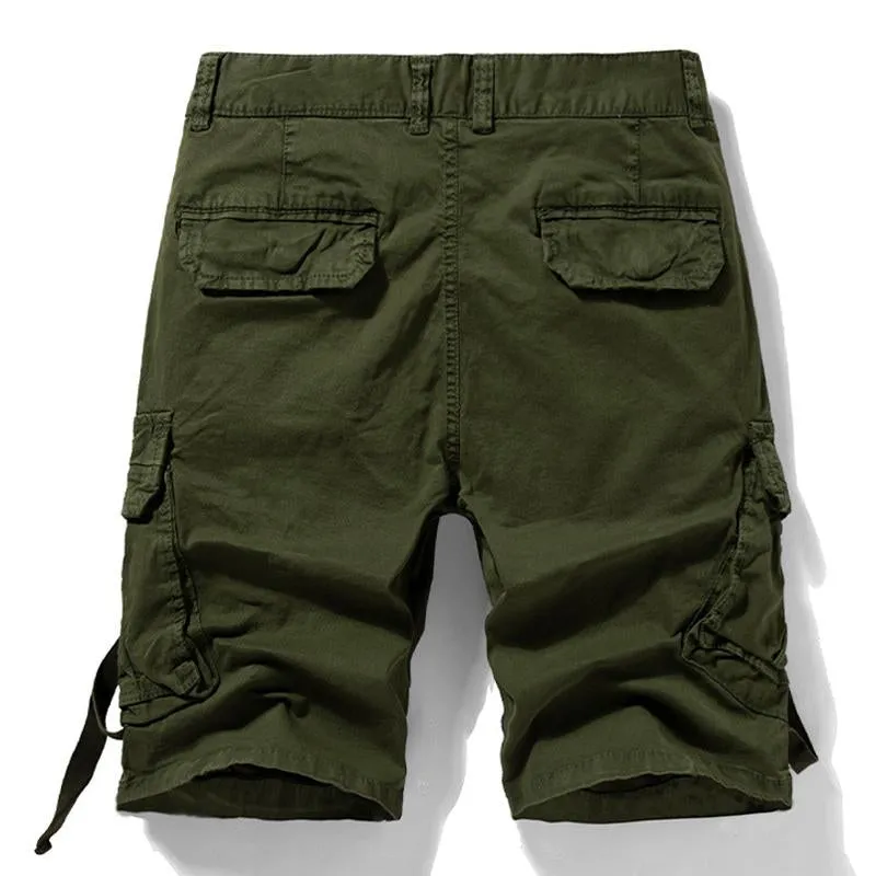 Men's Casual Cotton Multi-pocket Straight-leg Cargo Shorts 93297194M sold by Manly product image thumbnail 5